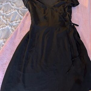 Hollister Black A-Line Mini Dress with Sweetheart Neckline